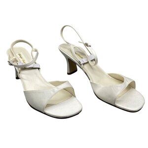colorful creations bally chunk shoes white shine buckle open toed 13EE READ NEW